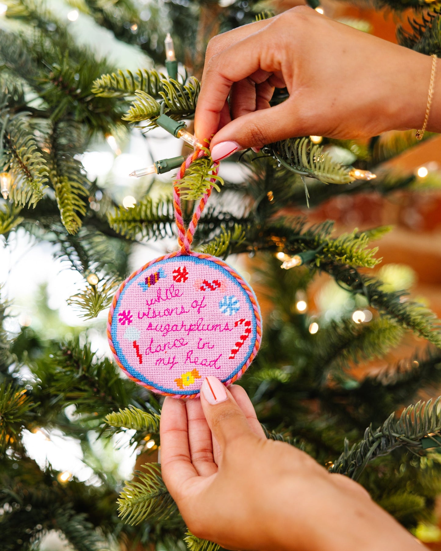 Needlepoint Ornament - Sugar Plums