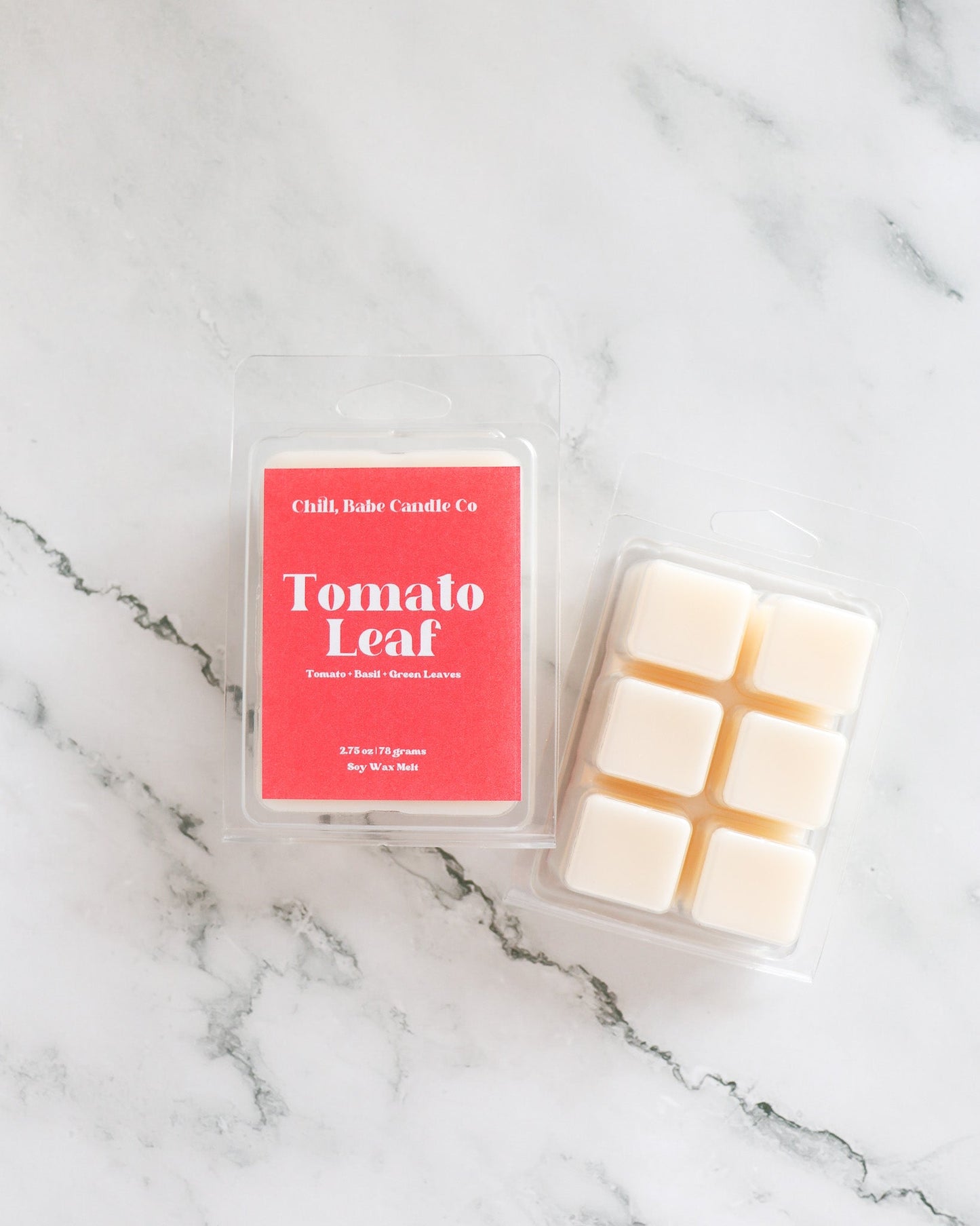 Tomato Leaf Wax Melt | Tomato + Basil + Green Leaves