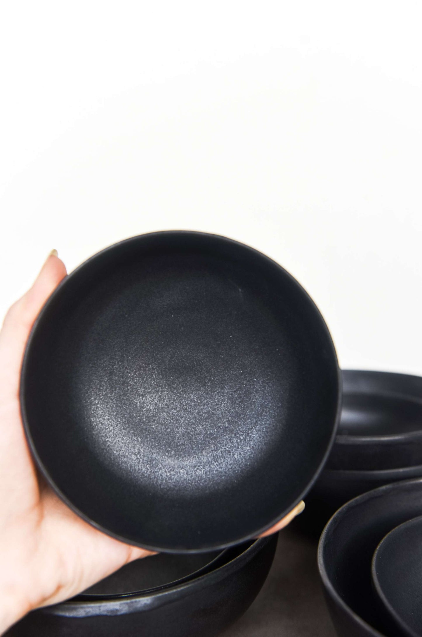 Black Mini Bowl - Handmade Stoneware Black Matte Sauce Bowl