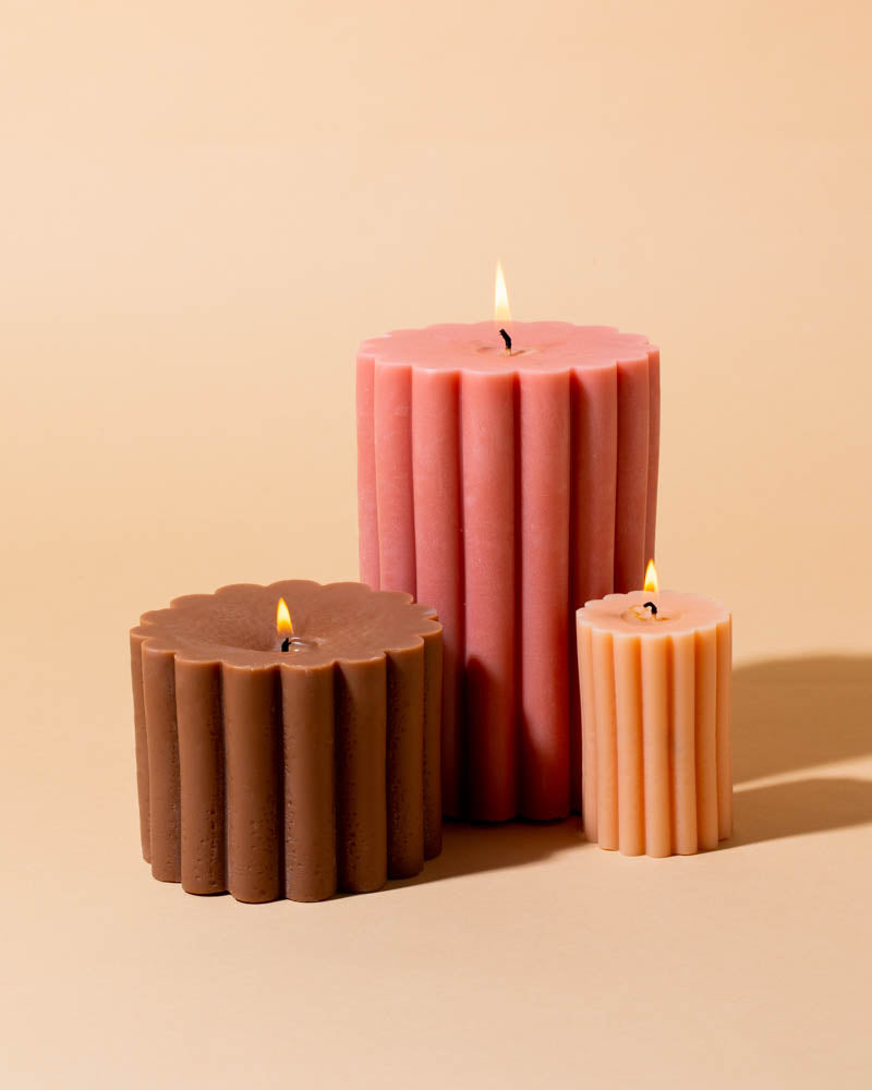 super silicone pillar mold - fluted