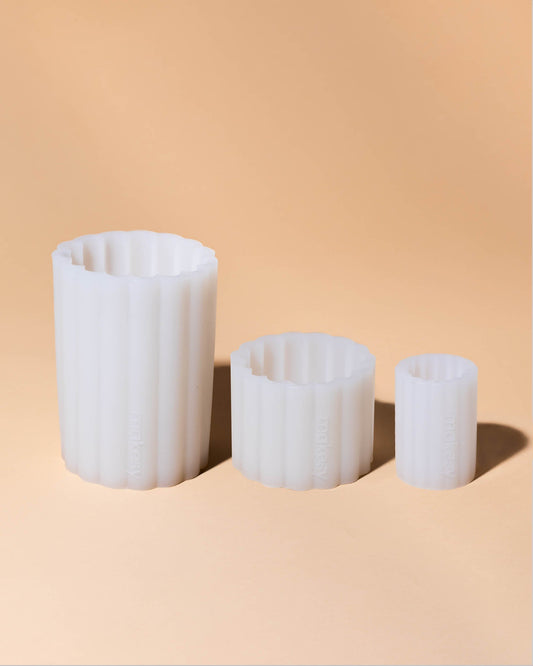 super silicone pillar mold - fluted