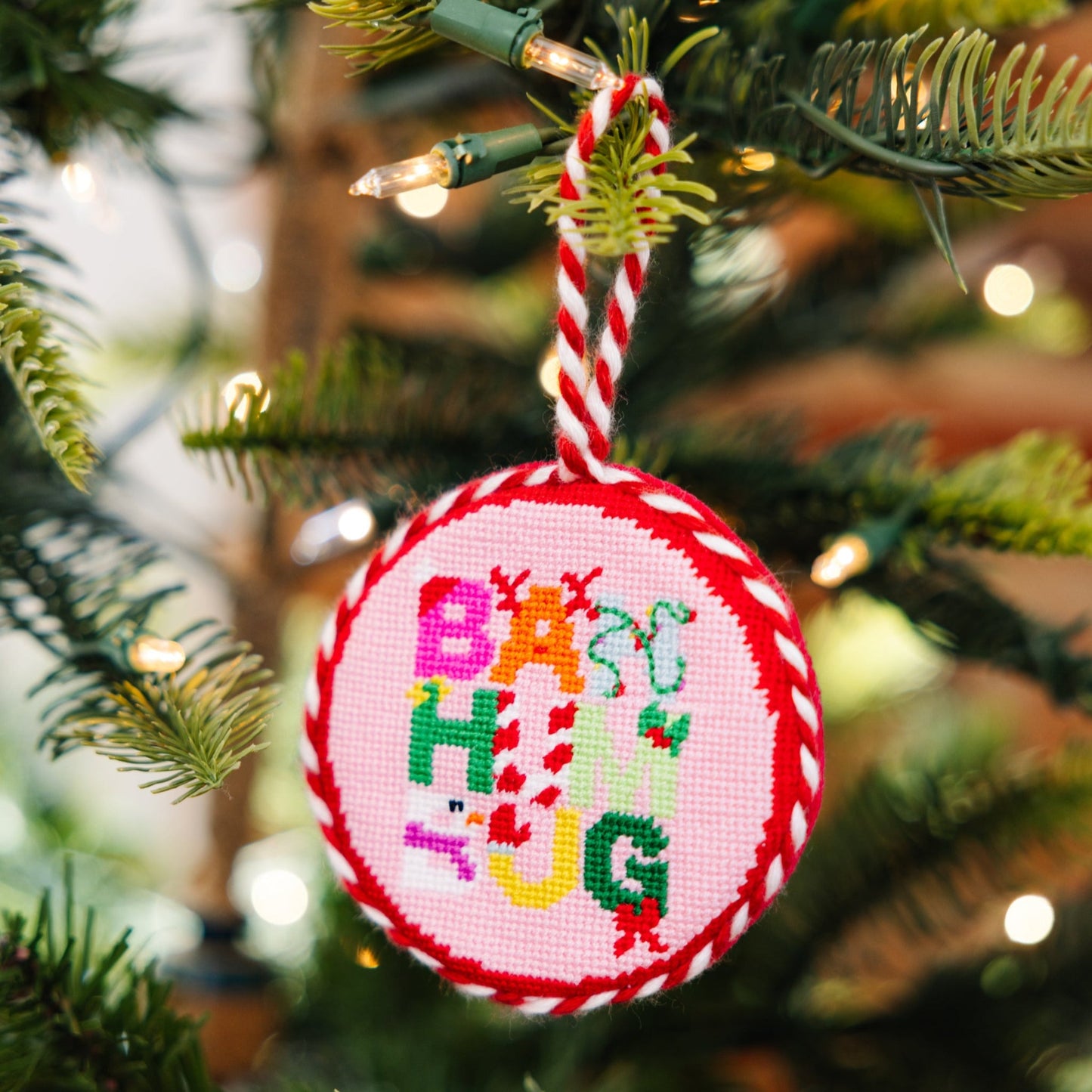 Needlepoint Ornament - Bah Humbug