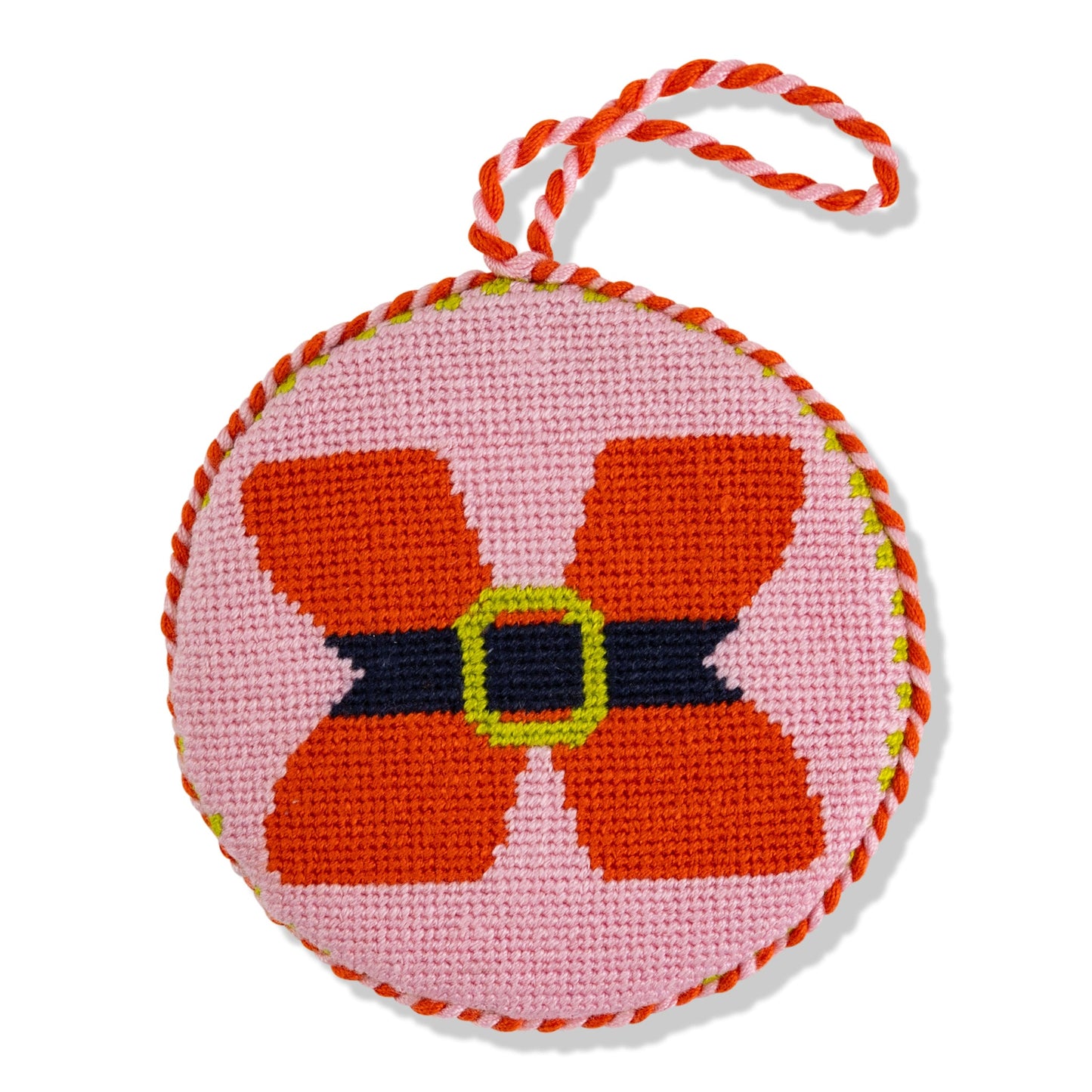 Needlepoint Monogram Ornament - X