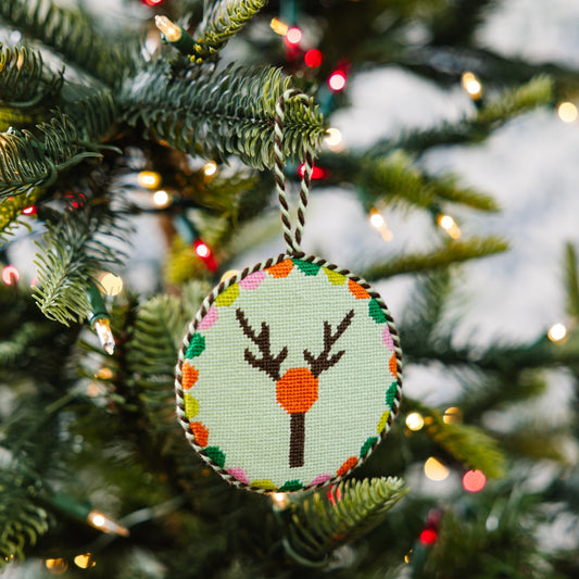 Needlepoint Monogram Ornament - Y