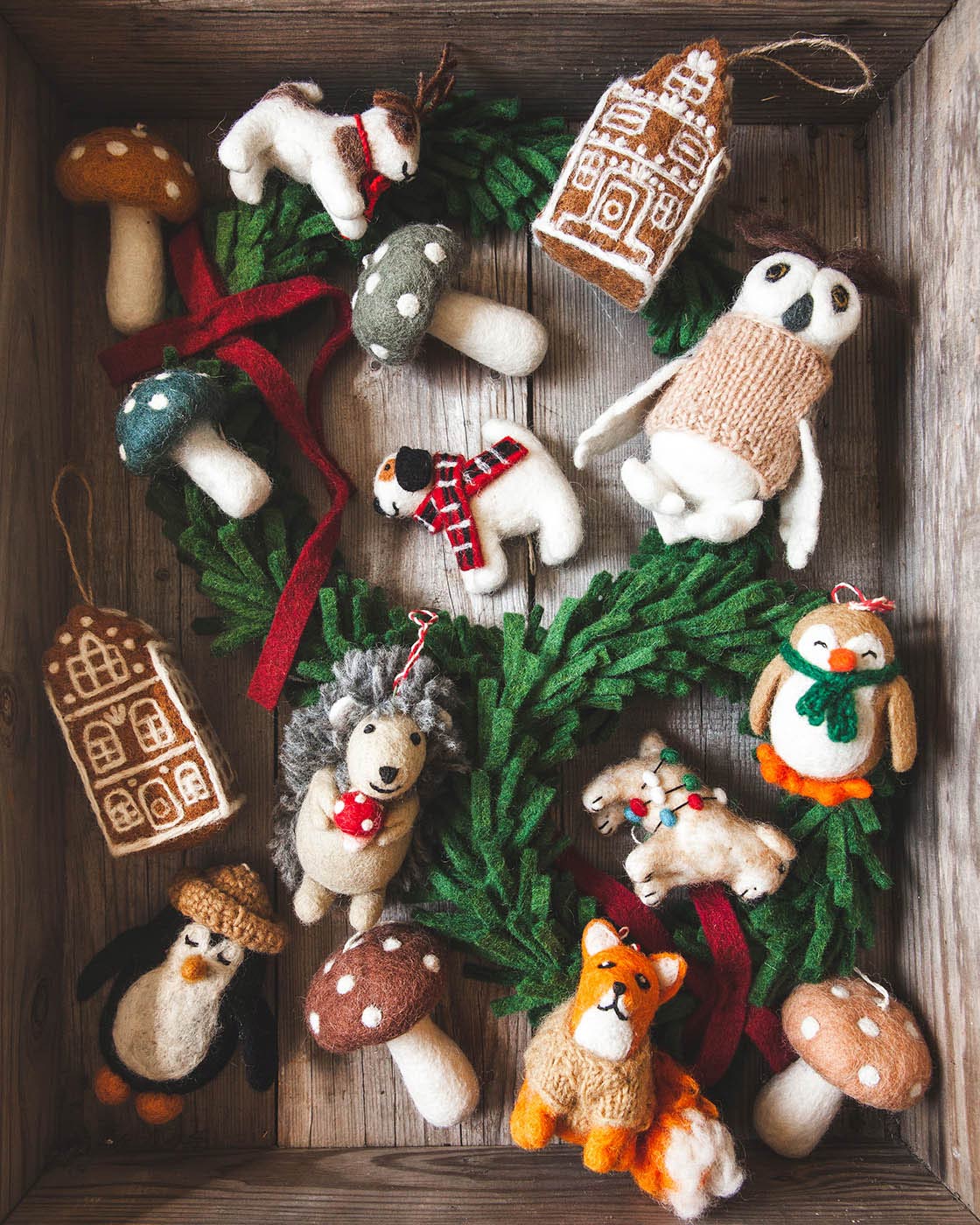 Felted Dutch House Ornament