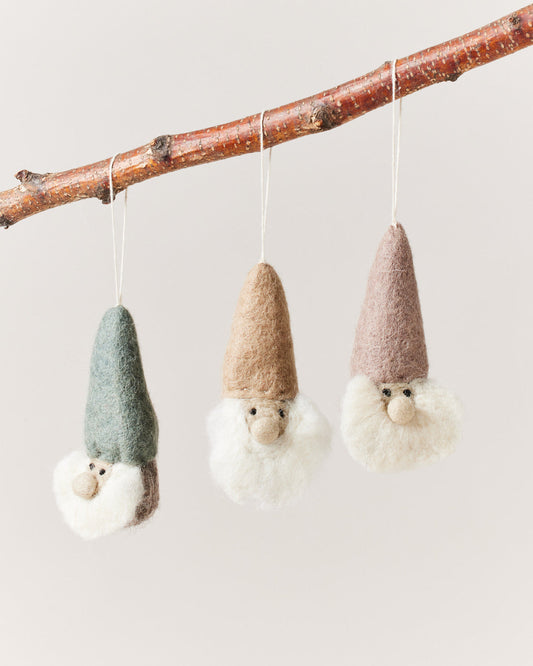 Woodland Gnome Ornament - Set of 3