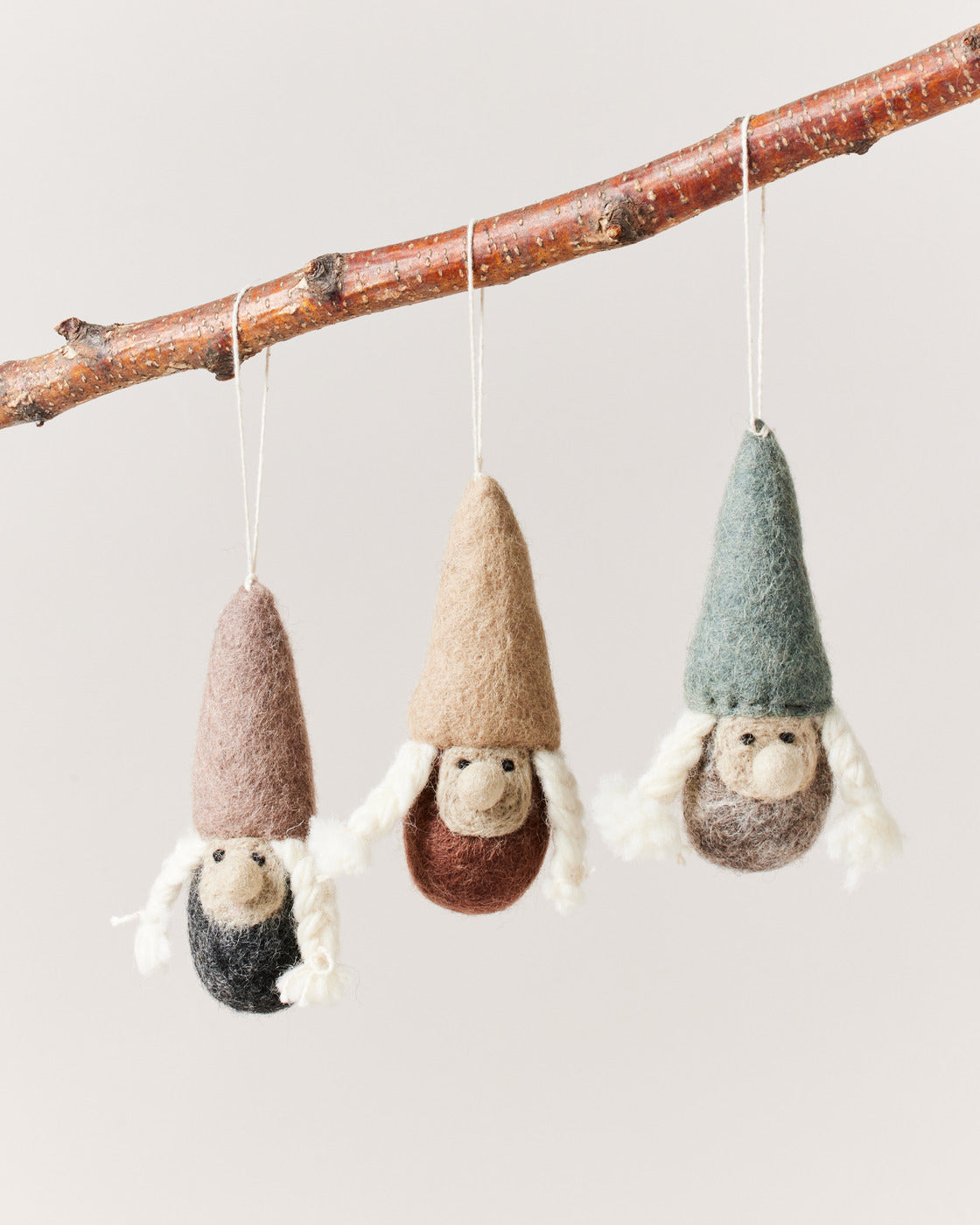 Woodland Gnome Ornament - Set of 3