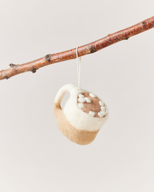 Felted Silo Mug with Hot Cocoa Ornament