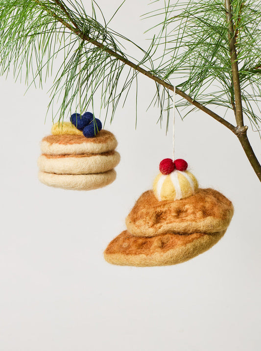 Felted Breakfast Ornament