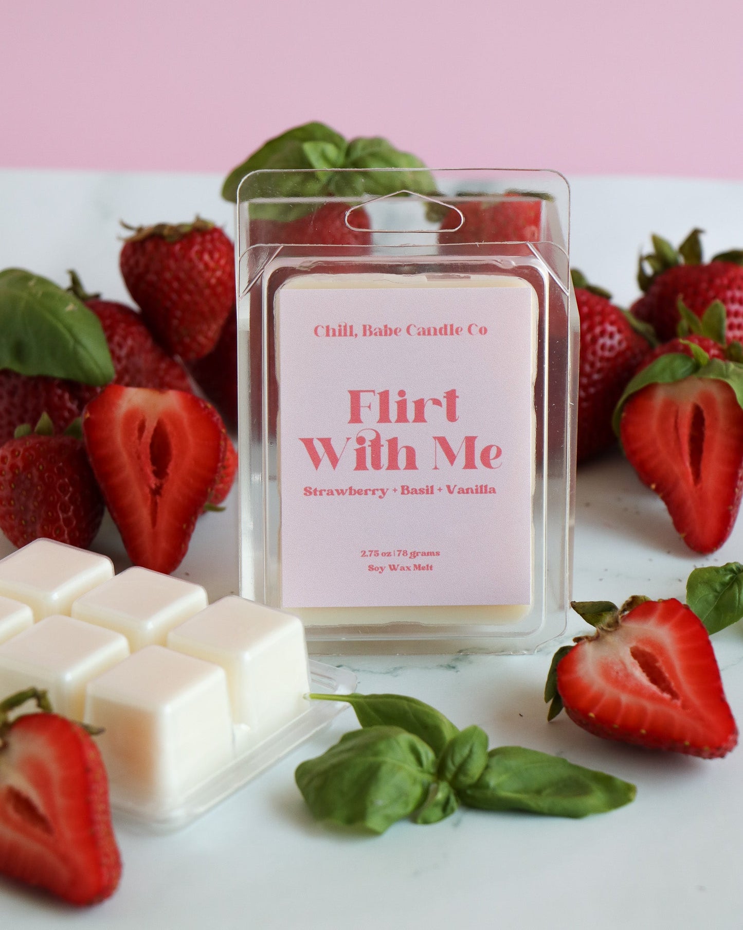 Flirt With Me Wax Melt | Strawberry + Basil + Vanilla