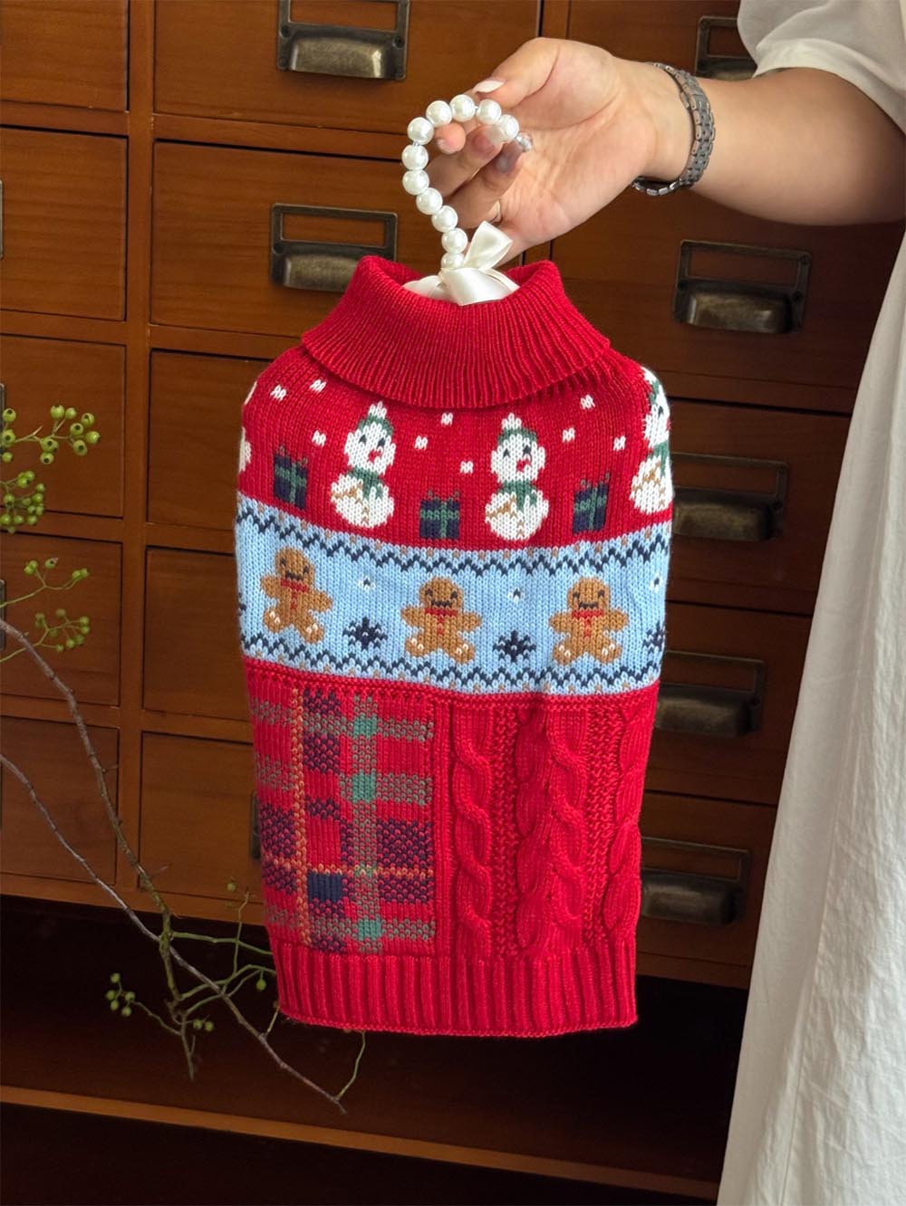 Gingerbread Man Christmas Pet Sweater