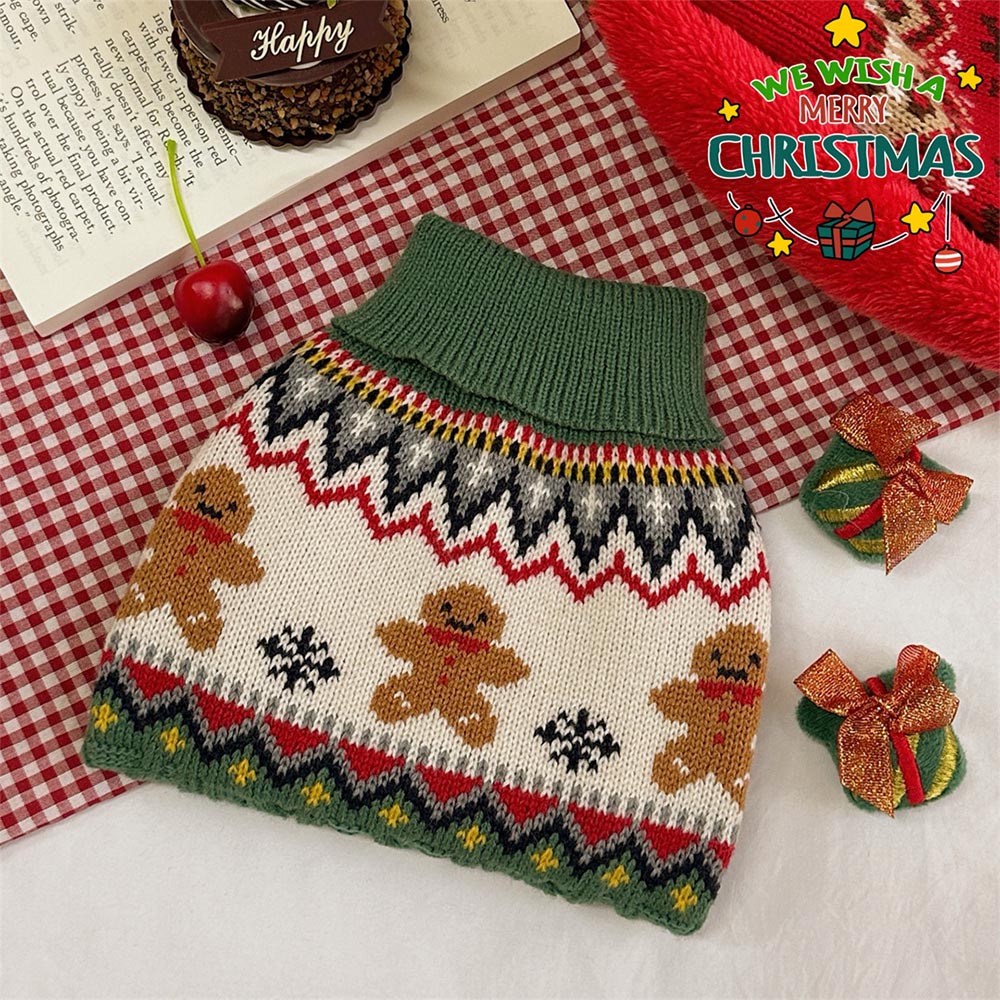 Gingerbread Man Christmas Pet Sweater