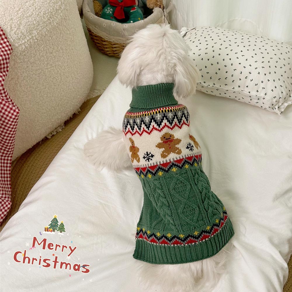 Gingerbread Man Christmas Pet Sweater