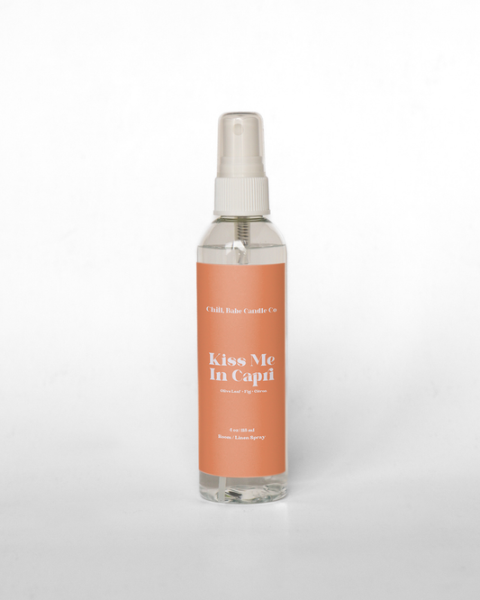 Kiss Me In Capri Room & Linen Spray | Olive Leaf + Fig + Citron