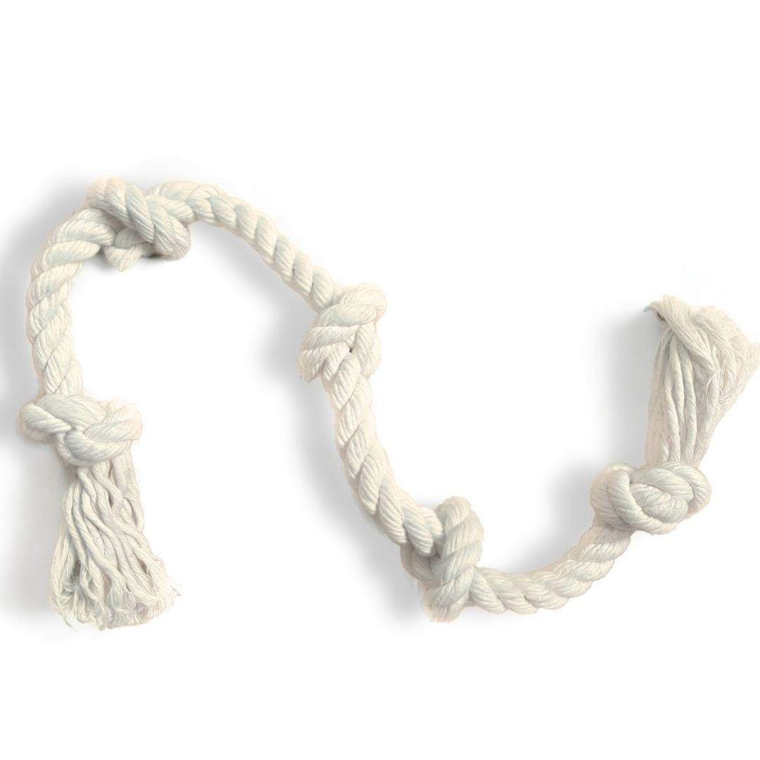 100% Organic Cotton Rope Dog Toy - 5 Sizes