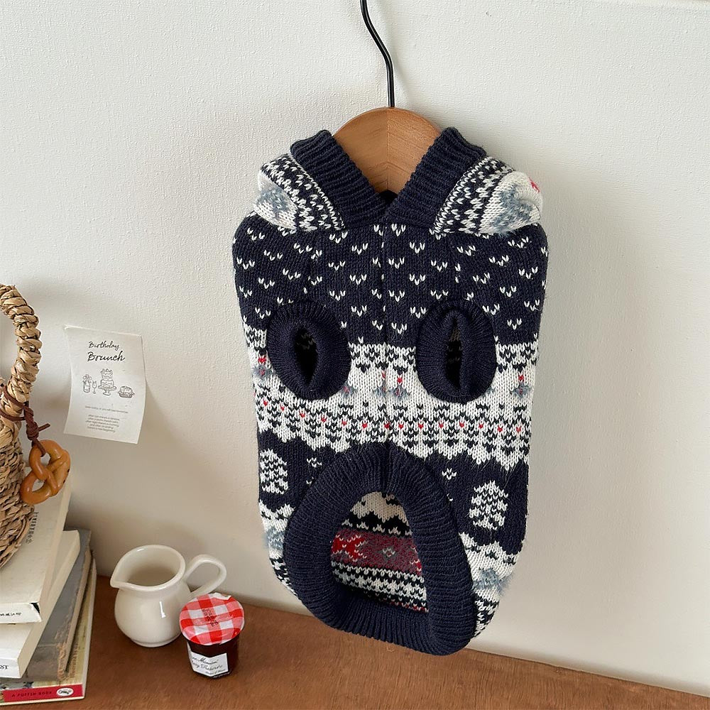 Christmas Hooded Pet Sweater