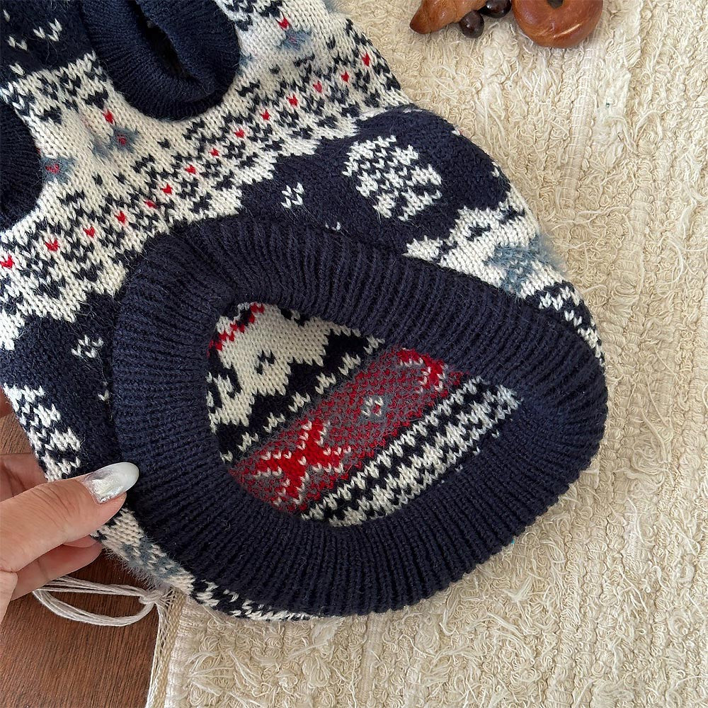 Christmas Hooded Pet Sweater