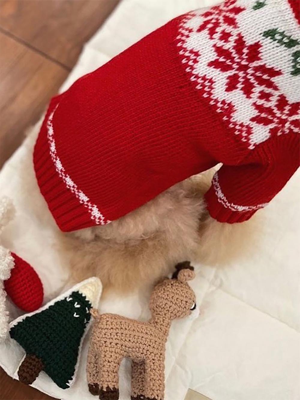 Red Christmas Pet Sweater