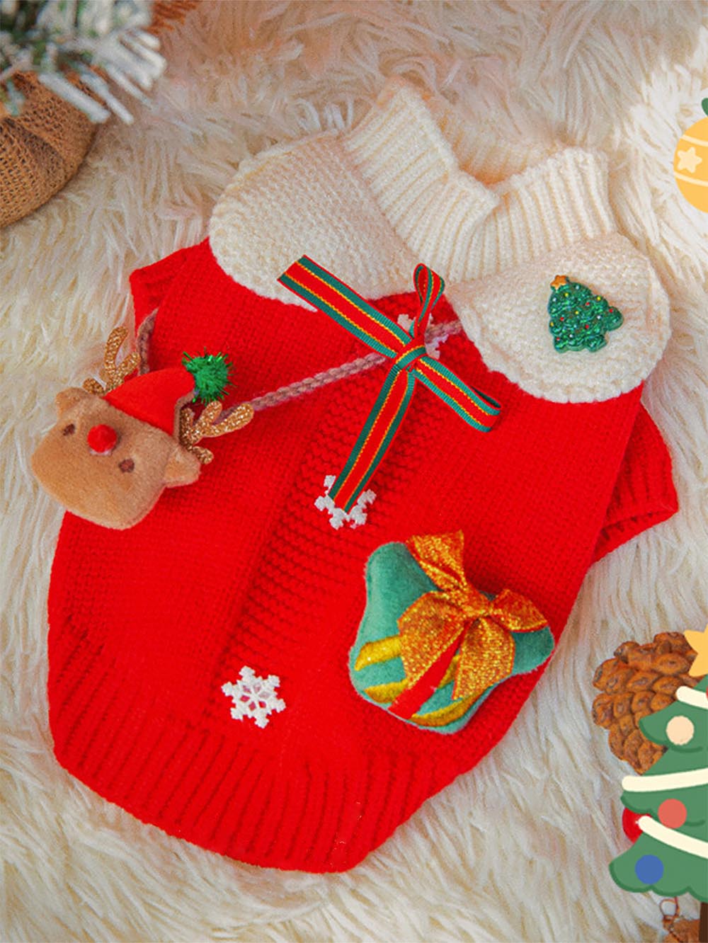 Red Christmas Pet Sweater