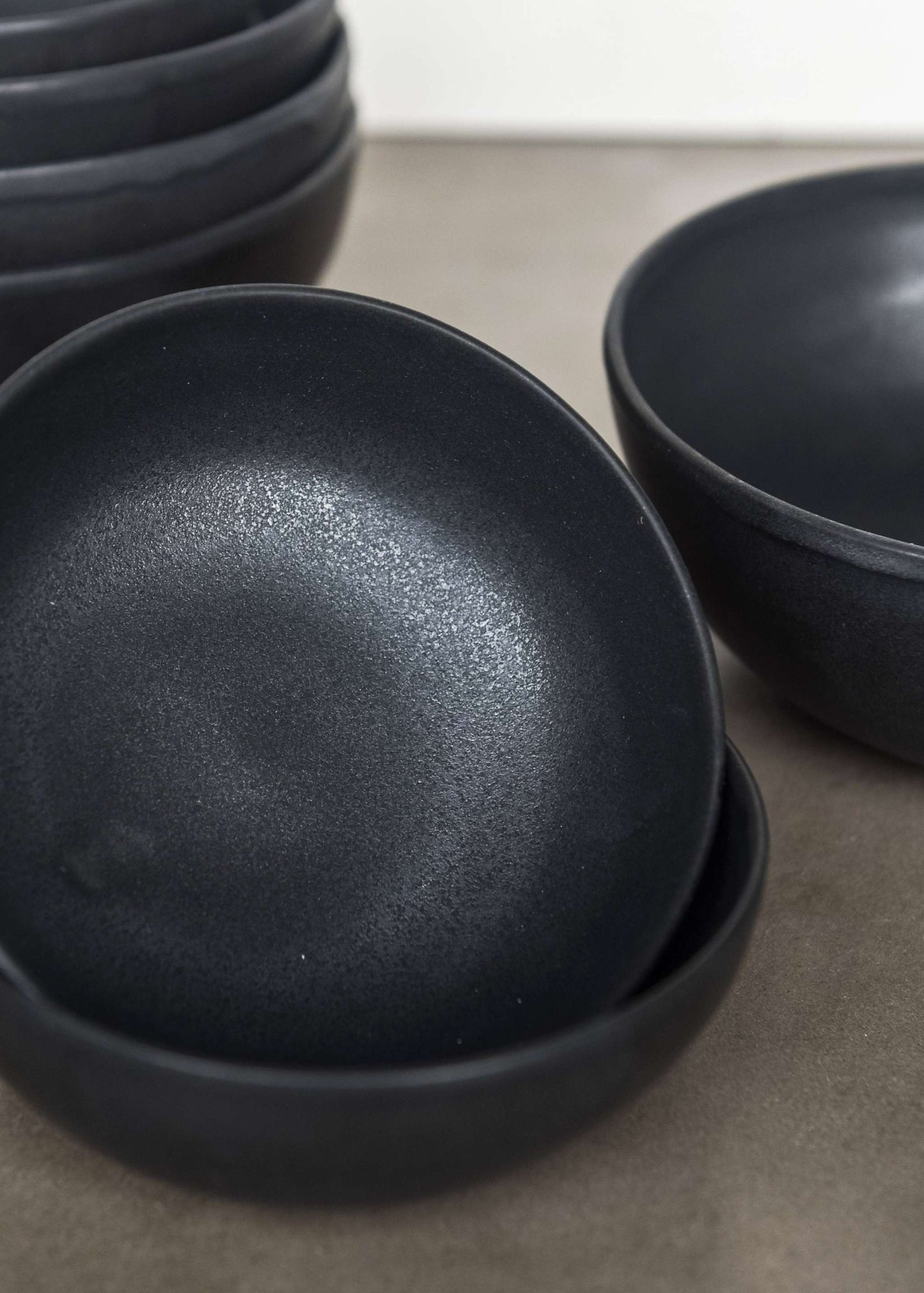 Black Mini Bowl - Handmade Stoneware Black Matte Sauce Bowl