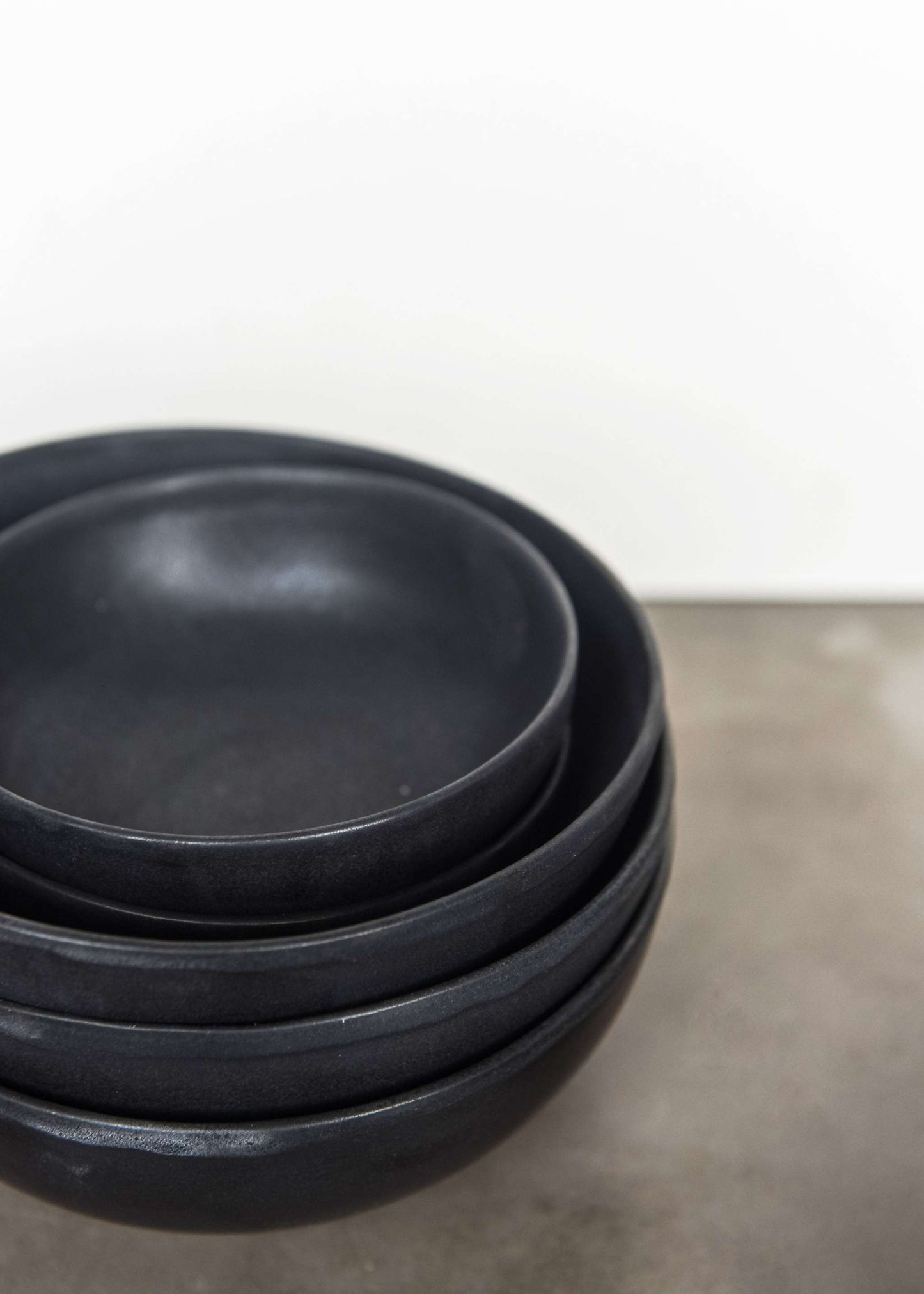 Black Mini Bowl - Handmade Stoneware Black Matte Sauce Bowl