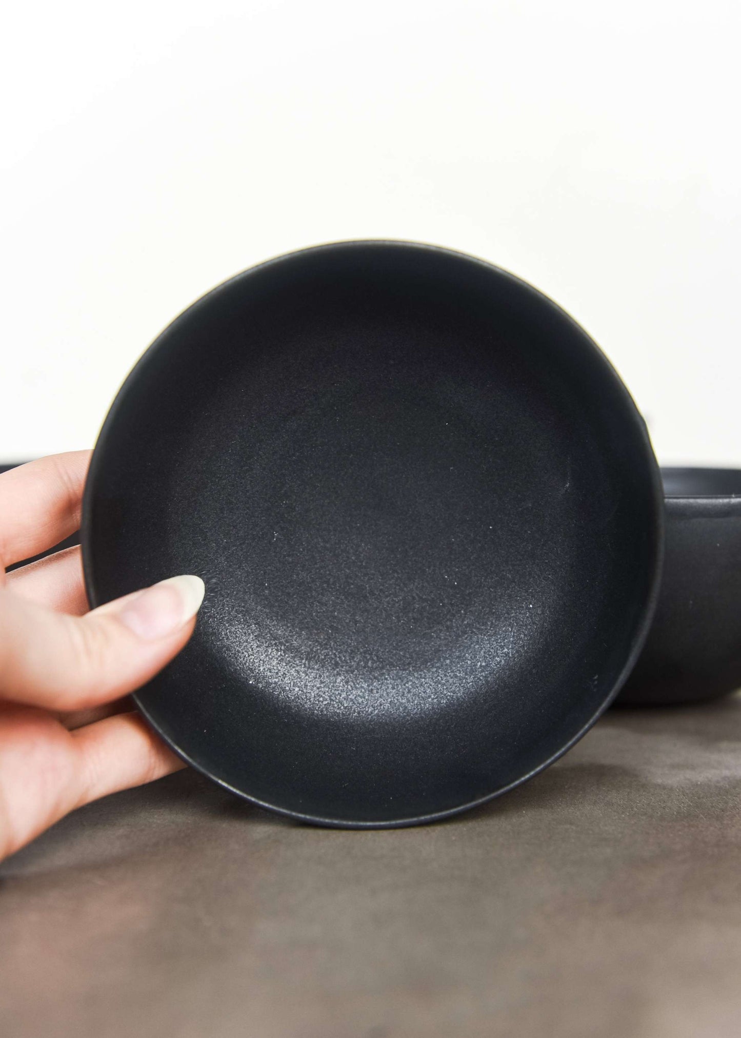 Black Mini Bowl - Handmade Stoneware Black Matte Sauce Bowl