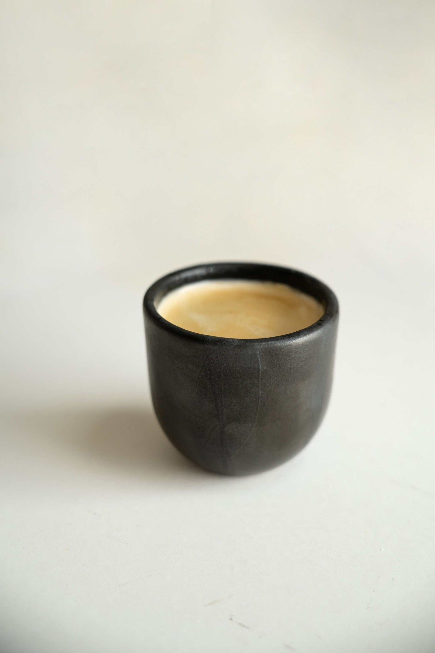 Black Espresso Cup - Handmade Stoneware Espresso Cup