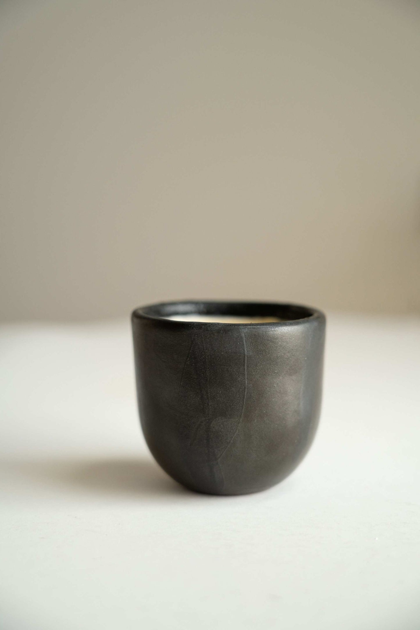 Black Espresso Cup - Handmade Stoneware Espresso Cup