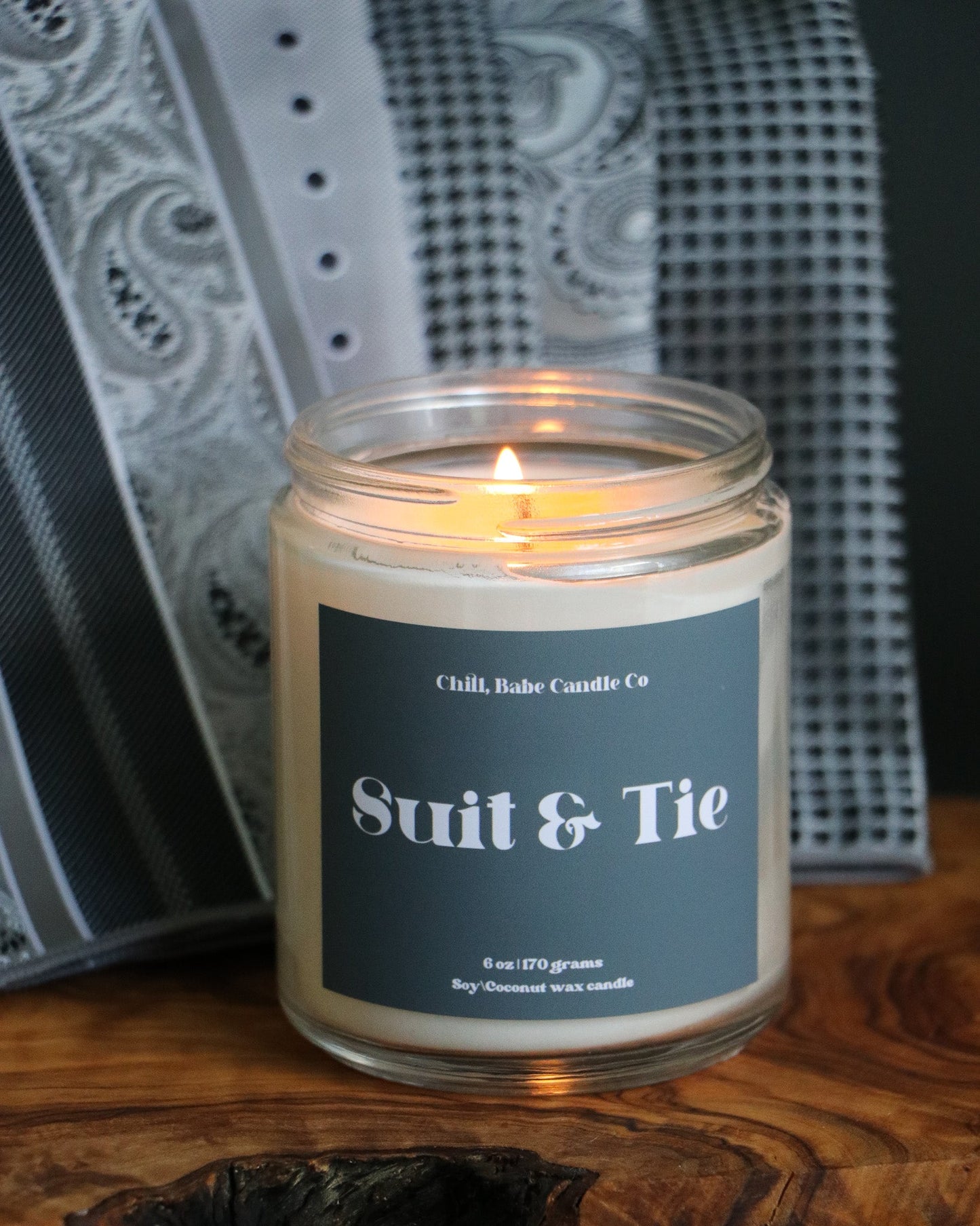 Suit & Tie Candle | Saffron + Cedarwood + Violet + Smoke