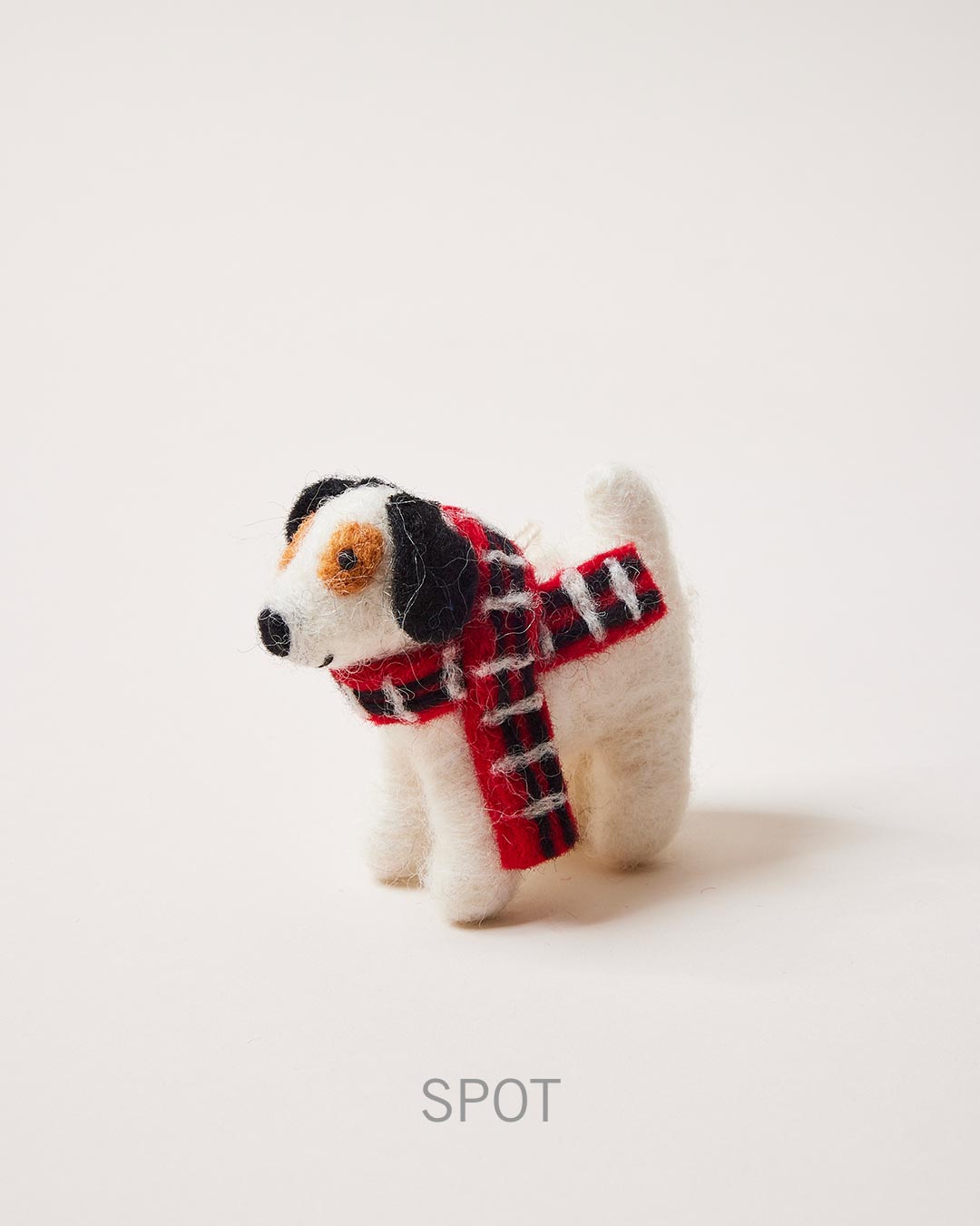 Felted Festive Pup Ornament