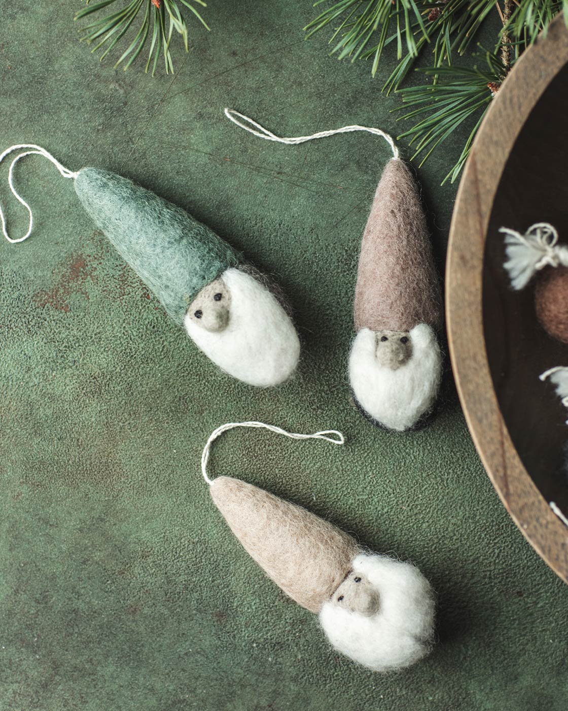 Woodland Gnome Ornament - Set of 3